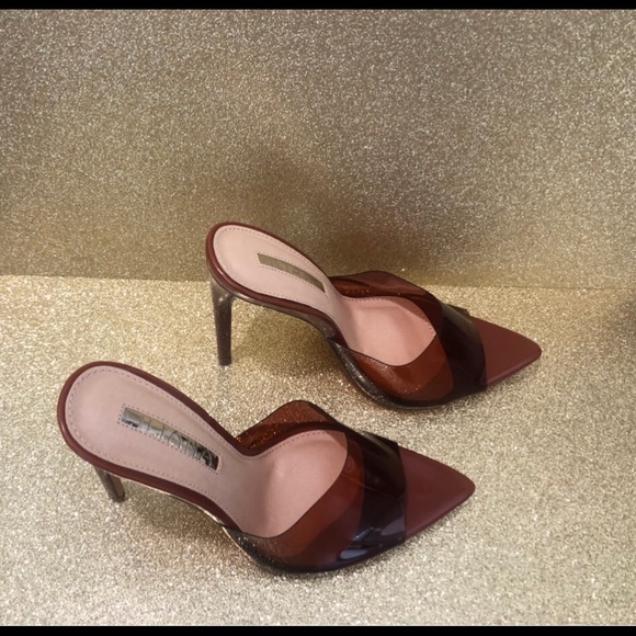 NWB Brown Transparent Heels - Picture 4 of 7